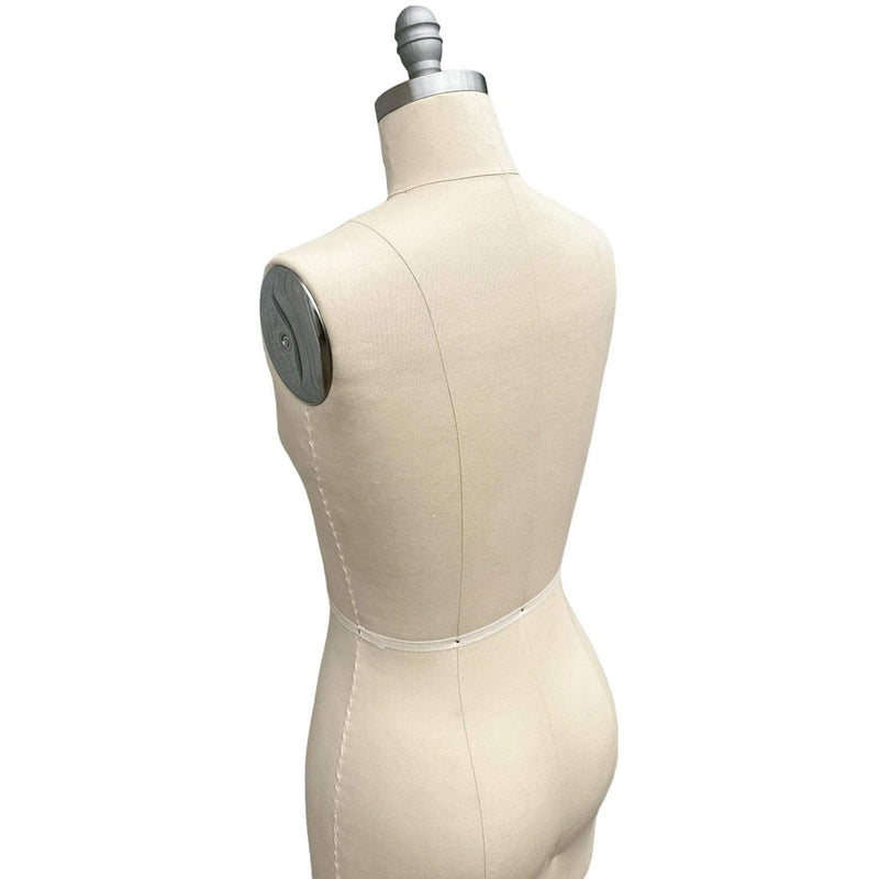 Sz 12 Half Body Female Professional Dress Form Collapsible Shoulders Mannequin