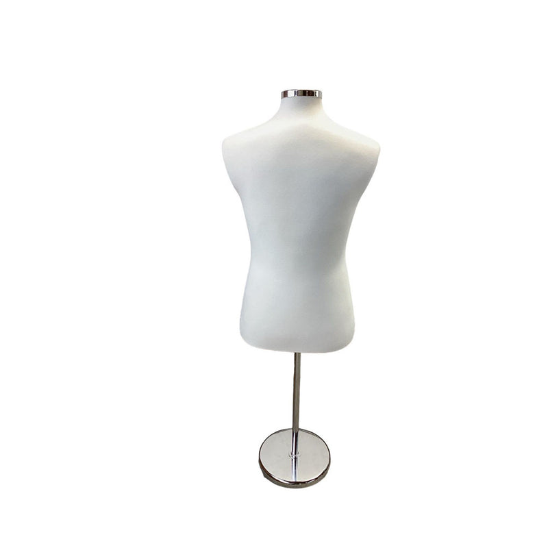 Cream Coat Form & Neckblock Mannequin Adjustable Height Stand 39" Bust 35" Waist