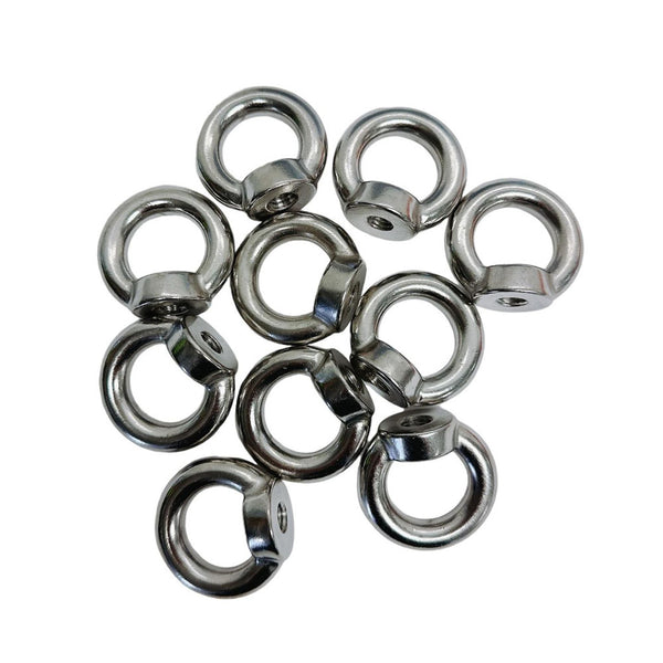 10 Pc Marine Boat T316 Stainless Steel 10mm Din EYE NUT Metric Thread 500 Lb WLL