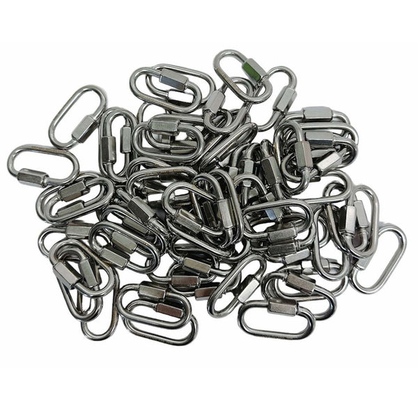 50 Pcs 1/8'' Marine 316 Stainless Steel Quick Link Shackle Boat WLL 150 Lbs