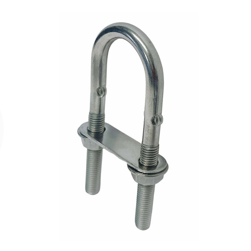 4 Pcs Marine Boat T304 Formed Stainless Steel 3" U-Bolt Nuts Washers And Plate