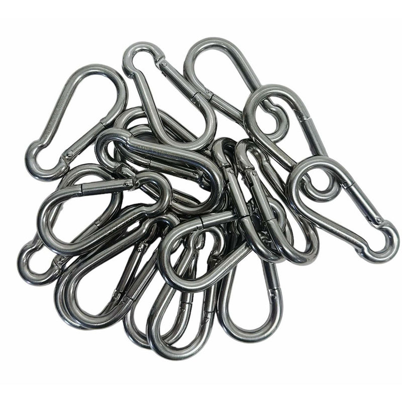 20 Pcs Marine T316 Stainless Steel 5/16" Snap Hook 280 Lbs WLL Spring Snap Hook