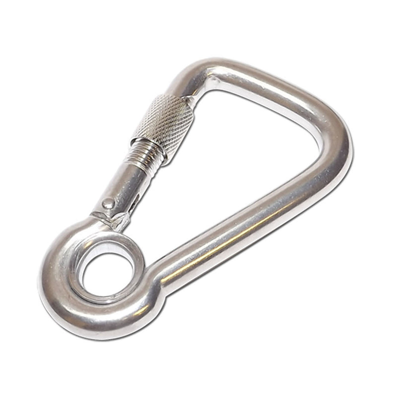 T316 Stainless Steel Angle Spring Snap Hook With Eyelet & Screw | Pack 5 |