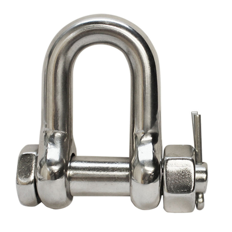 Stainless Steel 316 Bolt Pin Chain D-RING SHACKLES 3/16" to 3/4" Oversized Pin