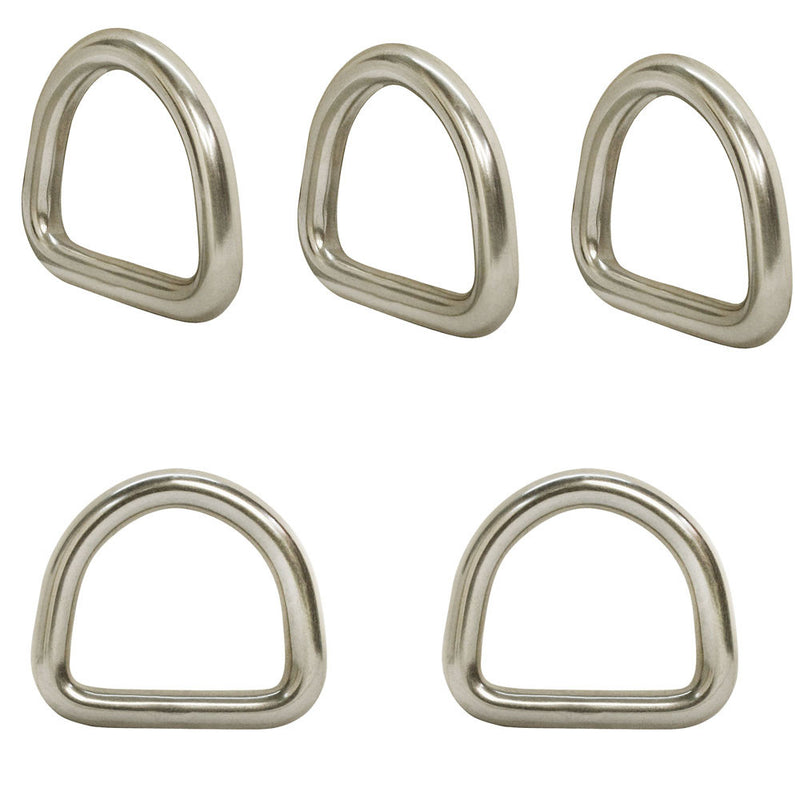 5 Pc 5/16" Marine Boat Stainless Steel D Ring Welded Formed D-Ring