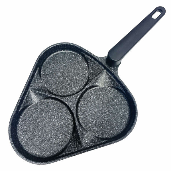 3 Egg Hole Pan Fry Pan 5 Layer Marble Coating Omelet Pan Skillet Non Stick Frying Pan