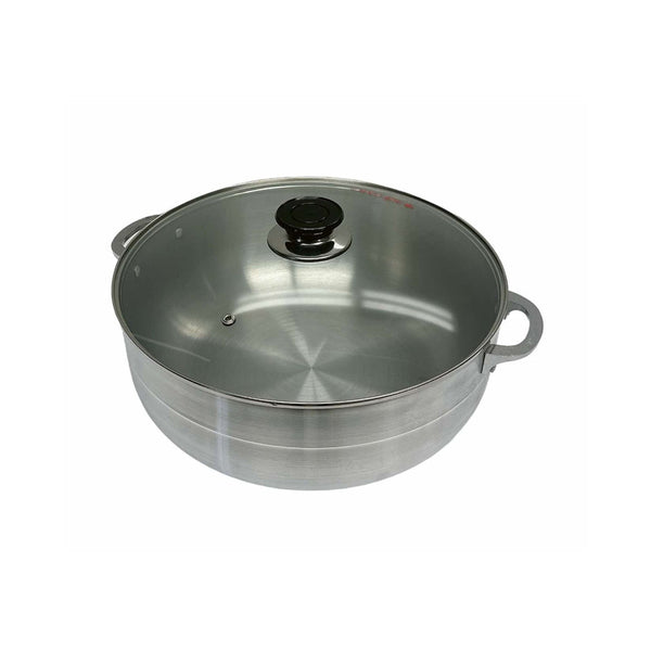 12 Qt Aluminum Caldero Cookware Pot Dutch Oven With Glass Lid Satin Finish