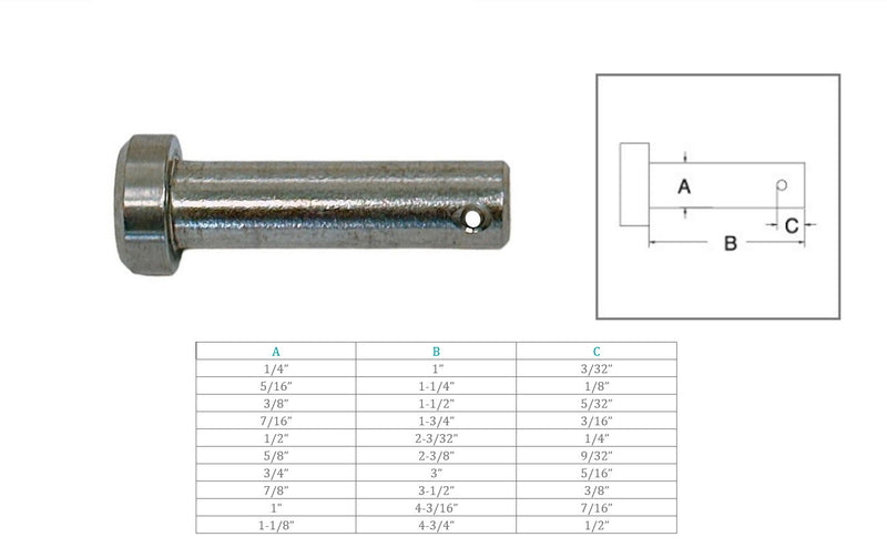 Marine Boat 316 Stainless Steel Clevis Pin Round Pin Hitch Yacht Sailing