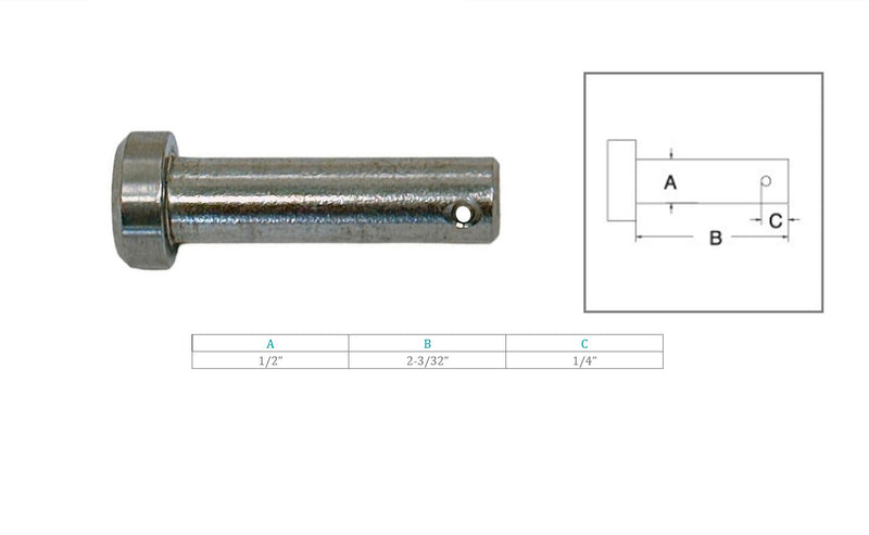 Marine Boat 316 Stainless Steel Clevis Pin Round Pin Hitch Yacht Sailing