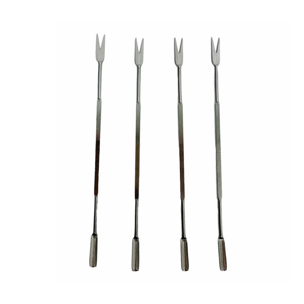 4 Pc 6-7/8" Stainless Steel Seafood Picks Fruit Picks Forks Seafood Forks