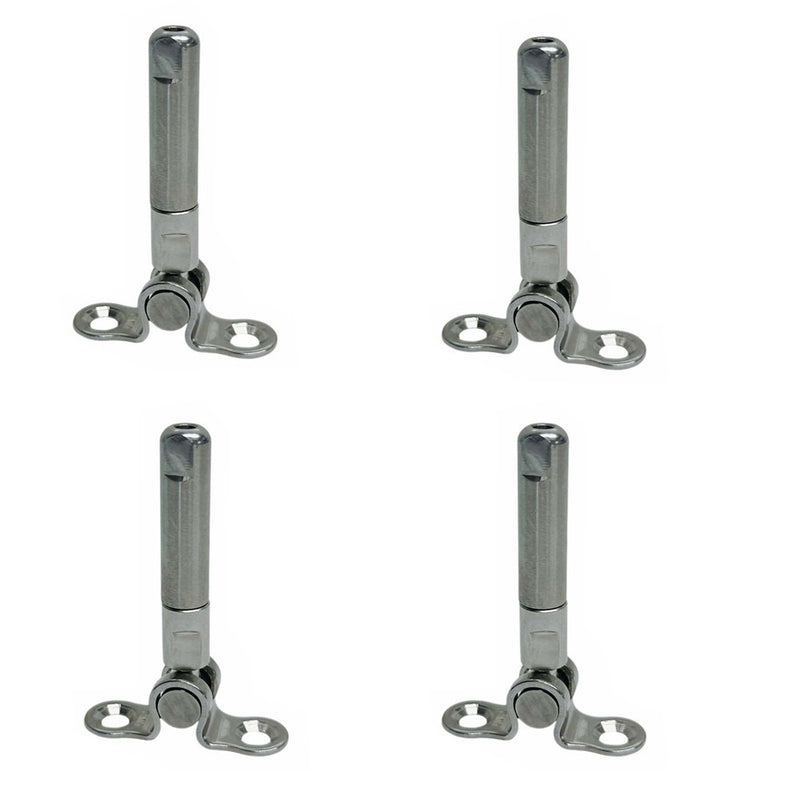 4 Pcs Marine Stainless Steel 1/4" Push And Go Swageless Deck Toggle 1/4" Cable