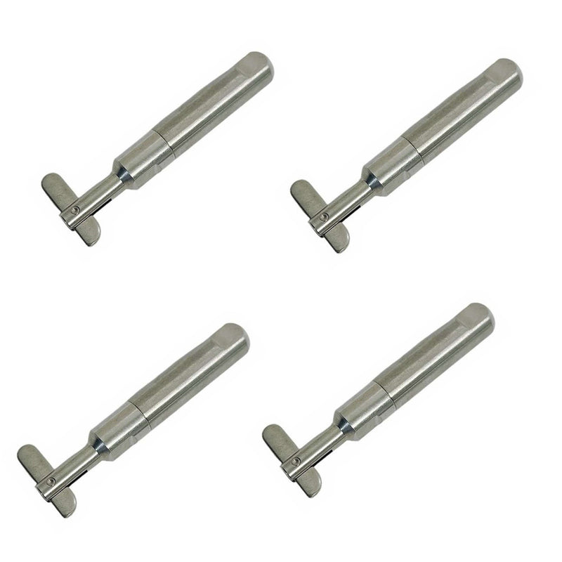 4 Pcs Marine T316 Stainless Steel 1/8" Push And Go Swageless Drop Pin 1/8" Cable