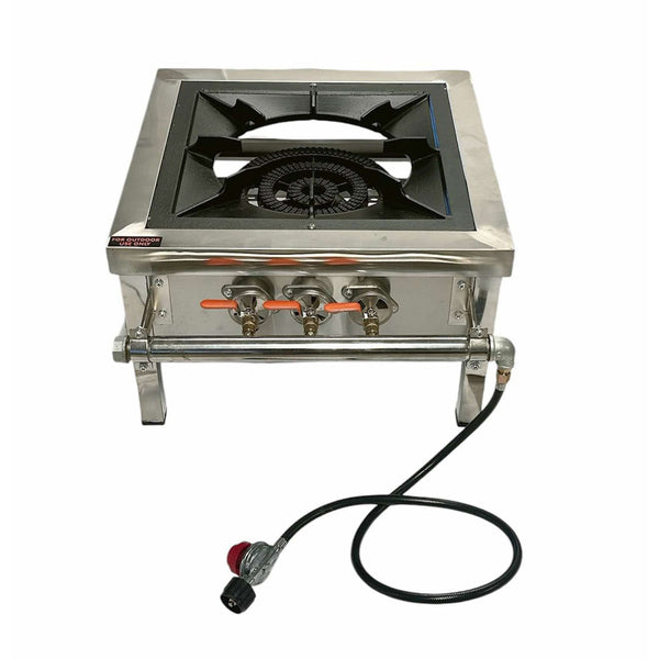 HD Stainless Steel High Pressure Square Propane Stove Burner 150,000 BTU