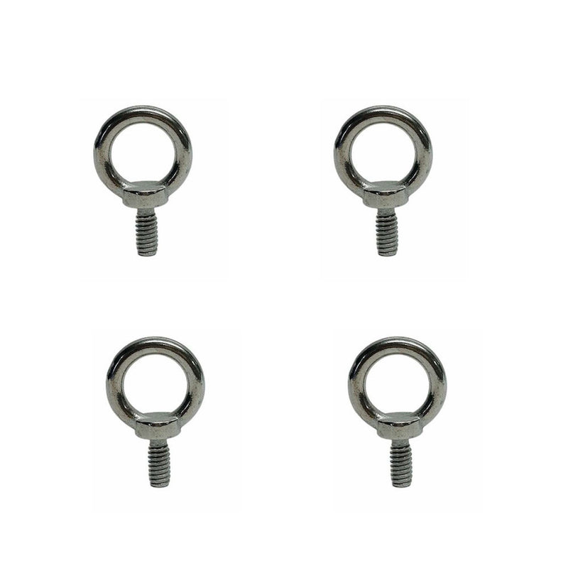 4 Pcs Marine T316 Stainless Steel 3/8'' Eye Bolt 1,350 Lbs WLL Lifting Eye Bolt