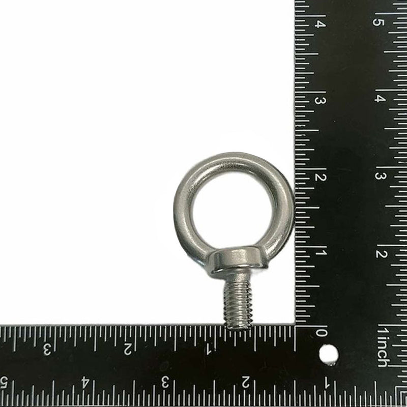 4 Pcs Marine T316 Stainless Steel 3/8'' Eye Bolt 1,350 Lbs WLL Lifting Eye Bolt