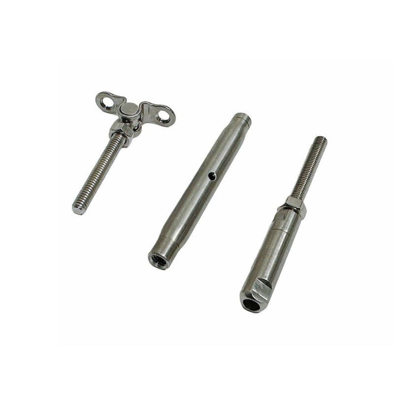 T316 Stainless Steel 3/16" Push And Go Deck Toggle Turnbuckle 1/4"-20 Thread