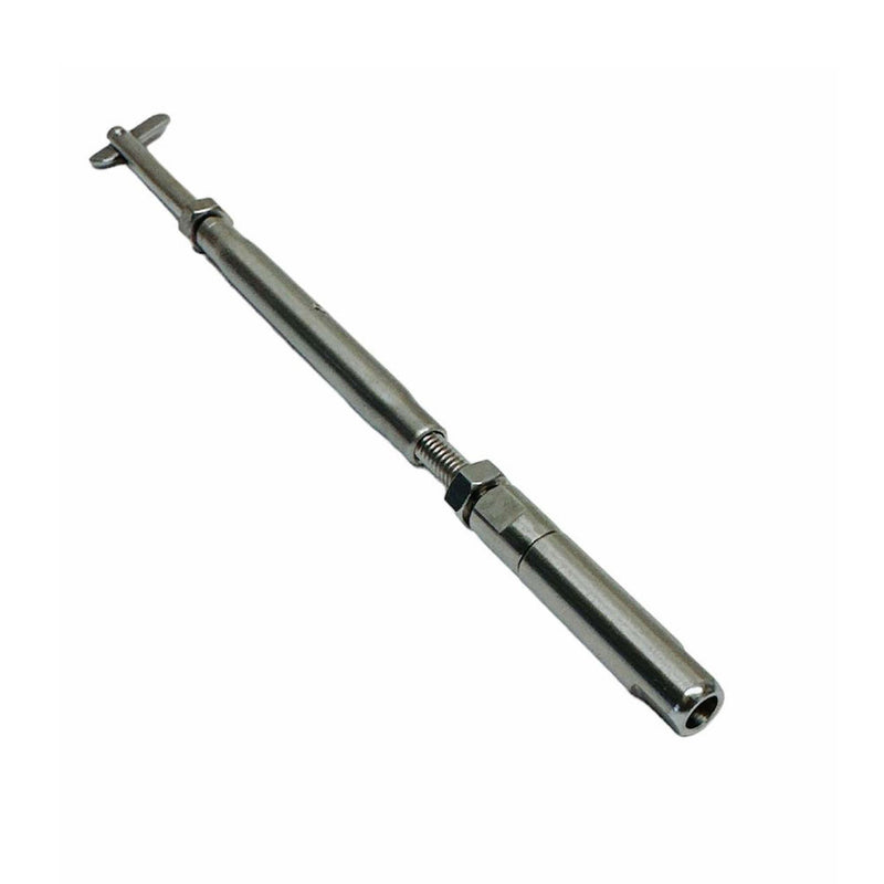 Marine T316 Stainless Steel 1/8" Push And Go Drop Pin Turnbuckle 1/4"-20 Thread