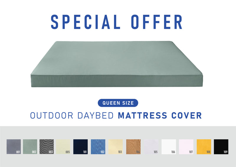 QUEEN SIZE 80" x 60" x 6" Outdoor Daybed Mattress Fitted Sheet |COVER ONLY|