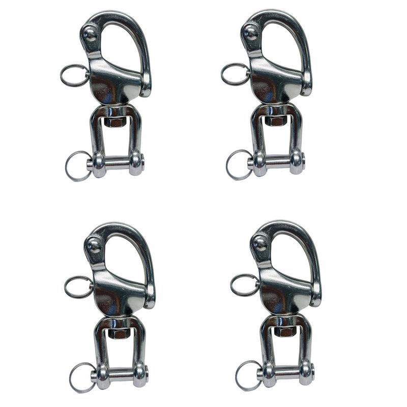 4 Pc 5 SWIVEL JAW Snap Shackle  SS316 Stainless Steel Shackle Forged Boat Anchor