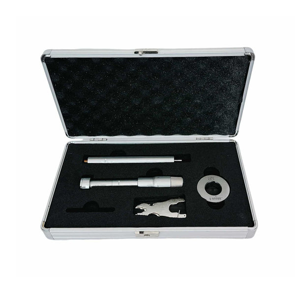 1-1.2" 3 Point Internal Micrometer W/ Extension Rod Ratchet Stop 0.0002"