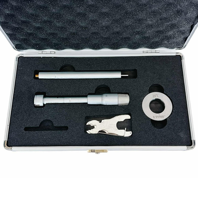 1-1.2" 3 Point Internal Micrometer W/ Extension Rod Ratchet Stop 0.0002"