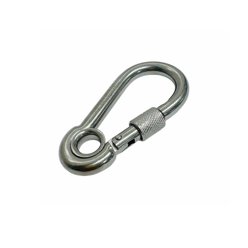 Marine 5/16" Stainless Steel 316 Spring Snap Hook with Eyelet & Screw 400 LB WLL