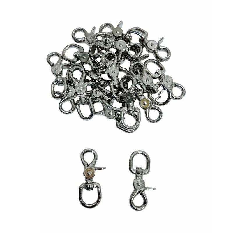 20 Pcs 5/8" Stainless Steel 316 Marine Swivel Eye Trigger Snap Hook Boating