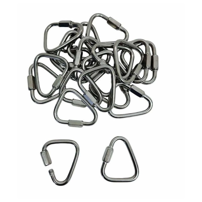 20 Pcs 1/4" Marine Stainless Steel 316 Triangle Quick Link Shackle Rig Boating