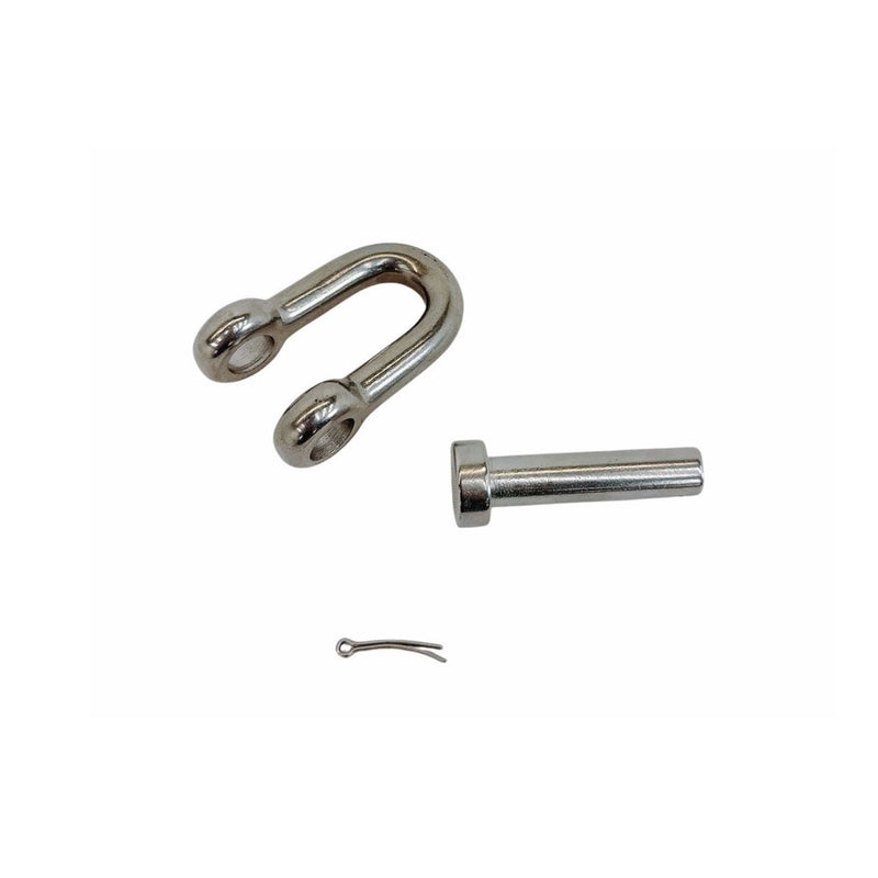 Mil-Spec T316 Stainless Steel Forged 7/16" Round Pin Chain Shackle 2,000 Lb WLL