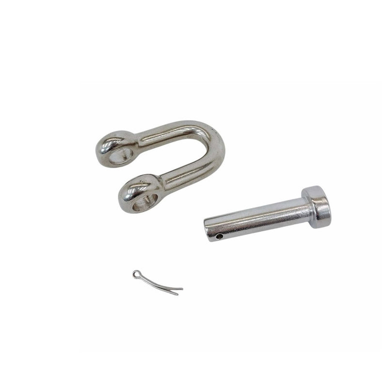 Mil-Spec T316 Stainless Steel Forged 7/16" Round Pin Chain Shackle 2,000 Lb WLL