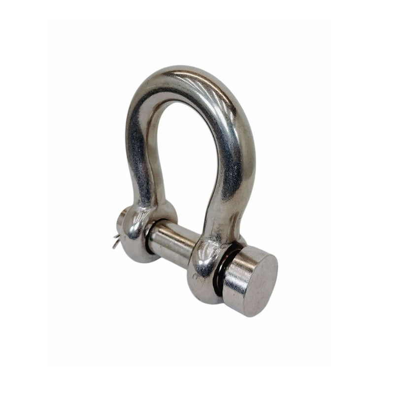 Marine Mil-Spec Stainless Steel Forged 1" Round Pin Anchor Shackle 10,000Lb WLL