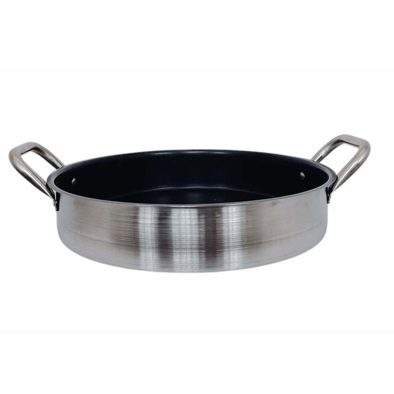 16-1/2" Round Stainless Steel Flat Comal Griddle Pan Grill Tray Cook Non-Stick