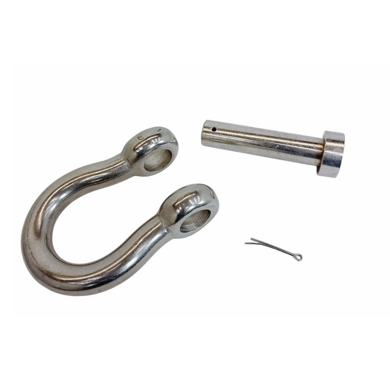 Marine Mil-Spec Stainless Steel Forged 7/8" Round Pin Anchor Shackle 8,000Lb WLL