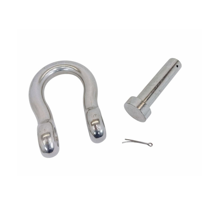 Marine Mil-Spec Stainless Steel Forged 7/8" Round Pin Anchor Shackle 8,000Lb WLL