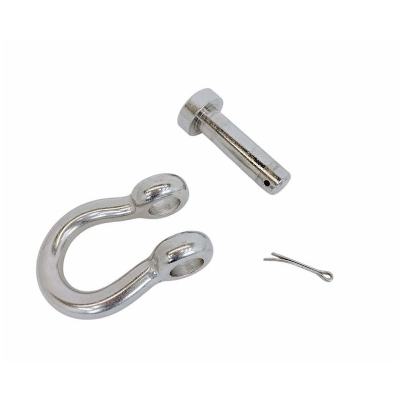 Mil-Spec T316 Stainless Steel Forged 1/2" Round Pin Anchor Shackle 3,000Lb WLL