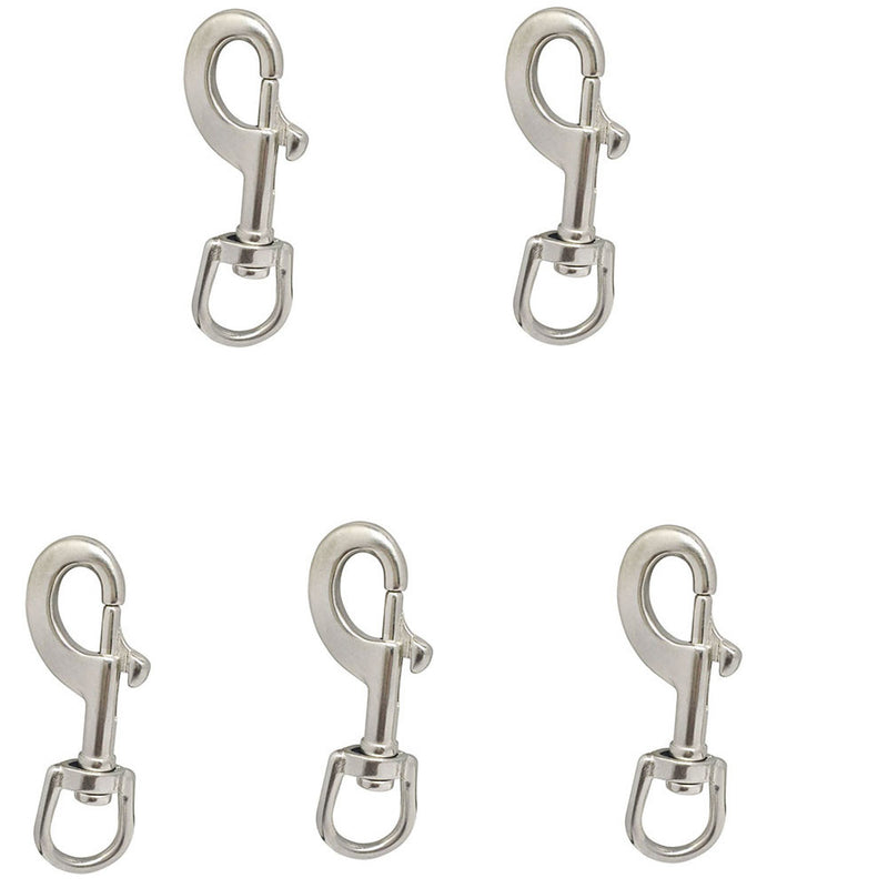 5 Pc 1/2'' x 75mm Marine Stainless Steel Swivel Eye Bolt Snap Hook Boat 160 Lbs