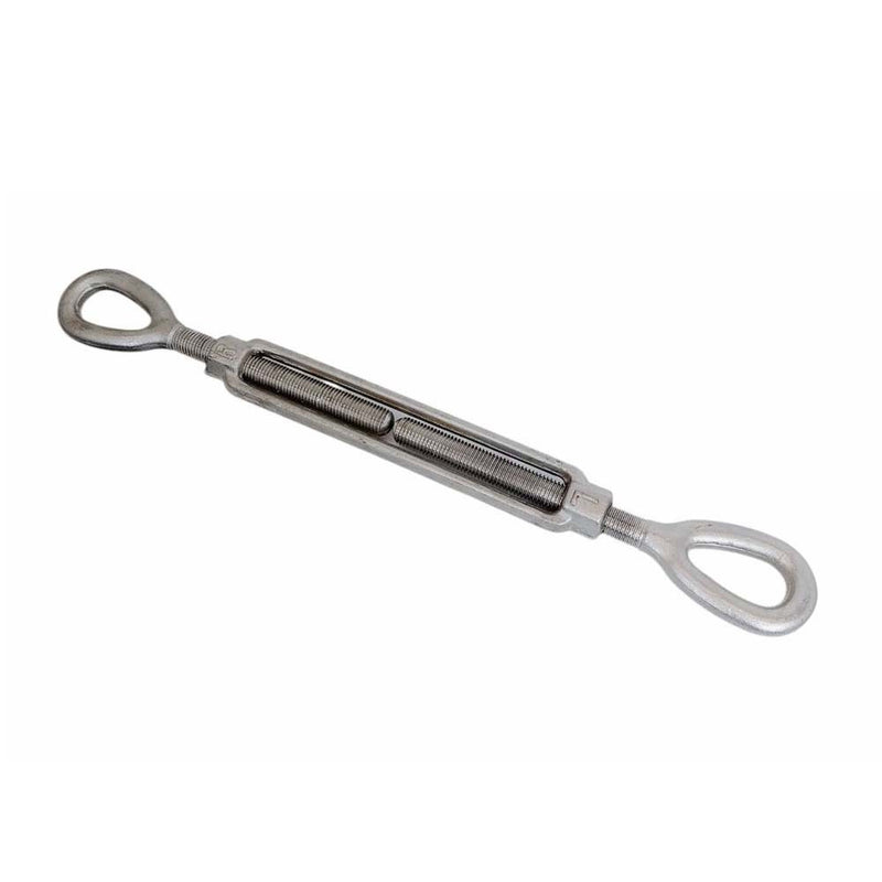 316 Stainless Steel Mil-Spec Drop Forged 1" x 12" EYE EYE Turnbuckle 8000 Lb WLL