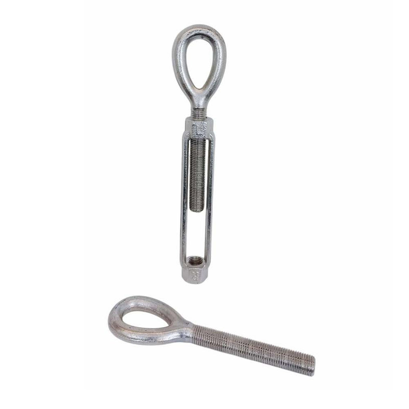 316 Stainless Steel Mil-Spec 1-1/4" x 12" EYE EYE Turnbuckle 12,500 Lb WLL