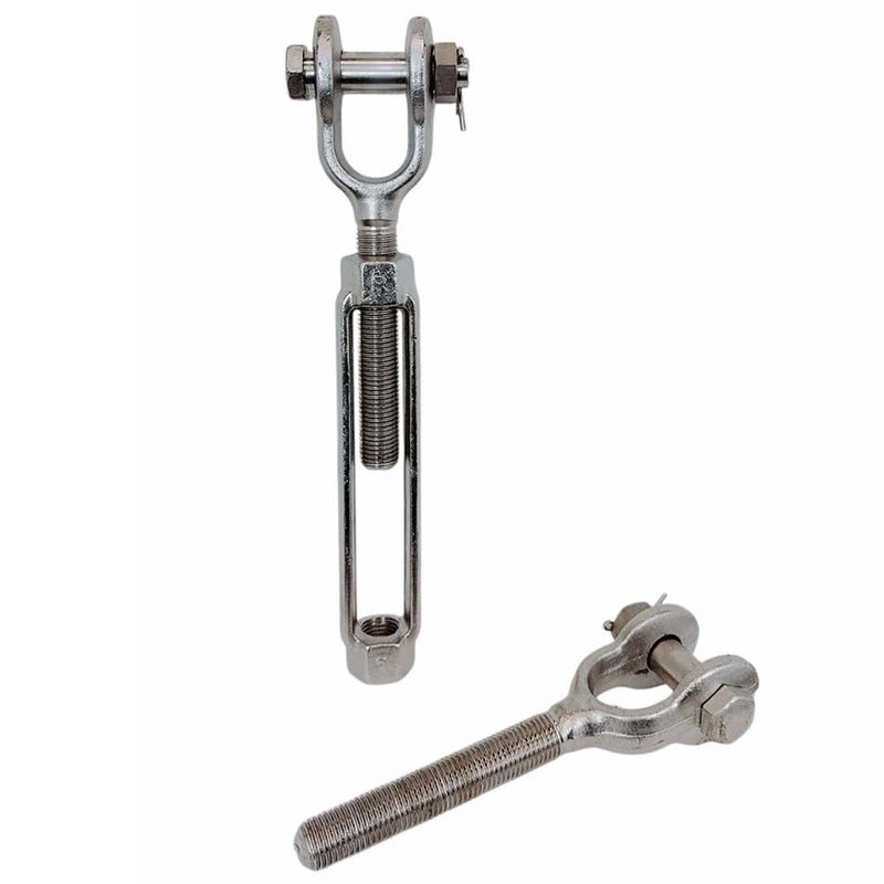 Stainless Steel T316 Mil Spec 5/8" x 6" Jaw Jaw Turnbuckle 3,500 Lbs WLL