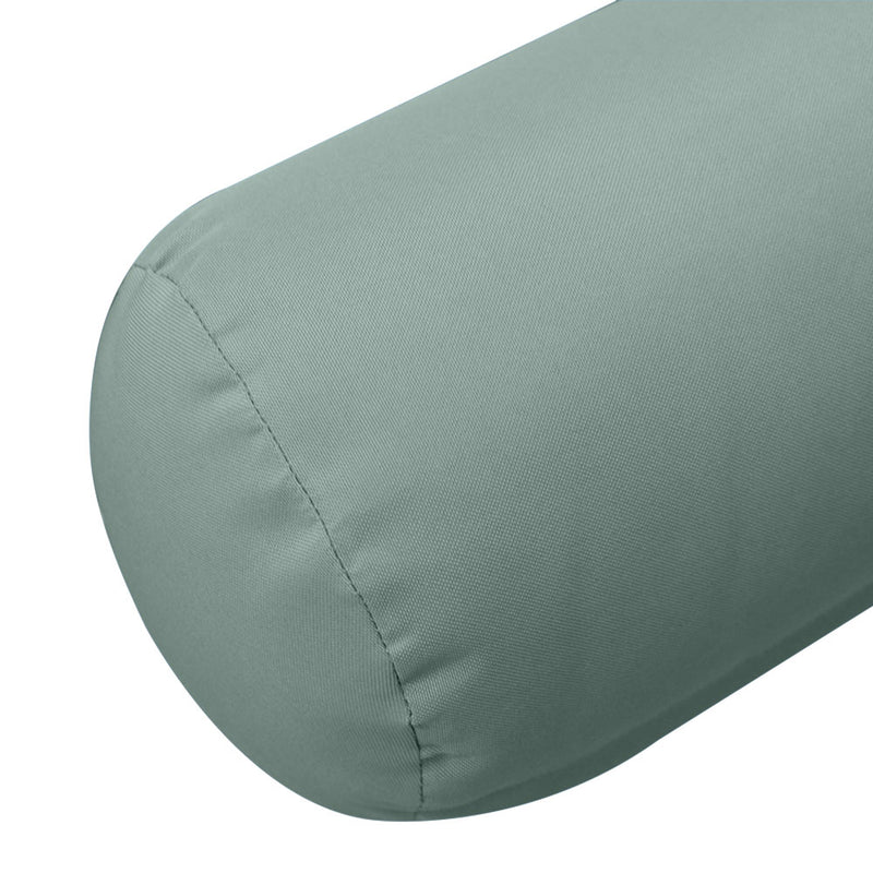 Large Size Outdoor Bolster Pillow Cushion Insert and Slip Cover Set 26" x 6"