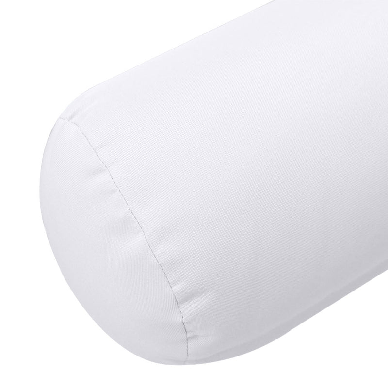 Large Size Outdoor Bolster Pillow Cushion Insert and Slip Cover Set 26" x 6"