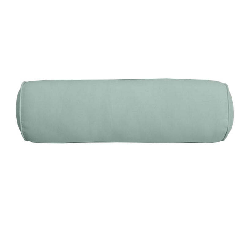 Large Size Outdoor Bolster Pillow Cushion Insert and Slip Cover Set 26" x 6"