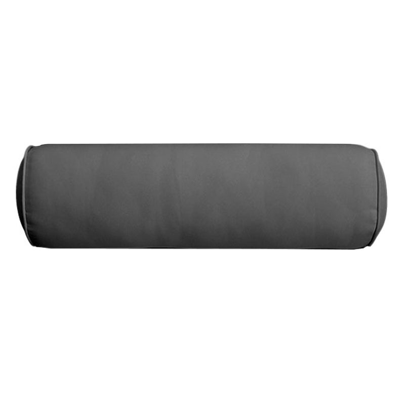 Large Size Outdoor Bolster Pillow Cushion Insert and Slip Cover Set 26" x 6"