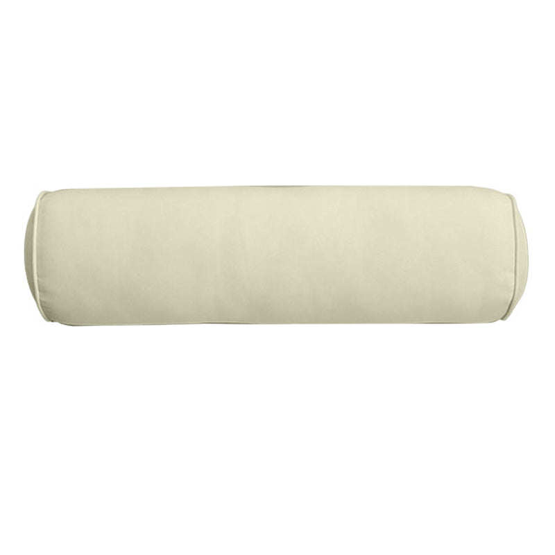 Large Size Outdoor Bolster Pillow Cushion Insert and Slip Cover Set 26" x 6"