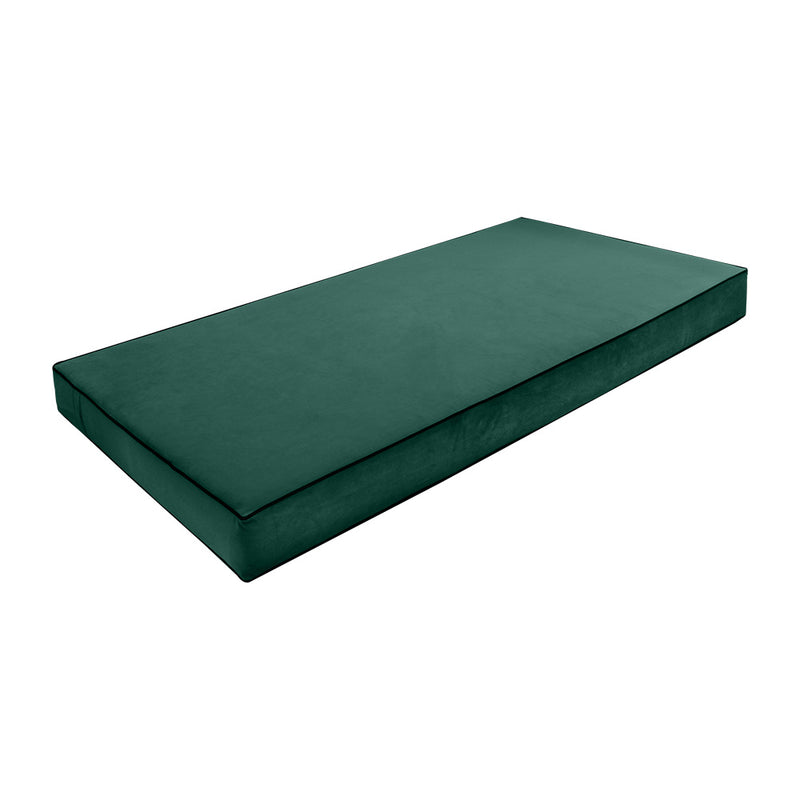 STYLE V4 - Velvet Indoor Daybed Mattress Bolster Backrest Cushion Pillow Complete Set