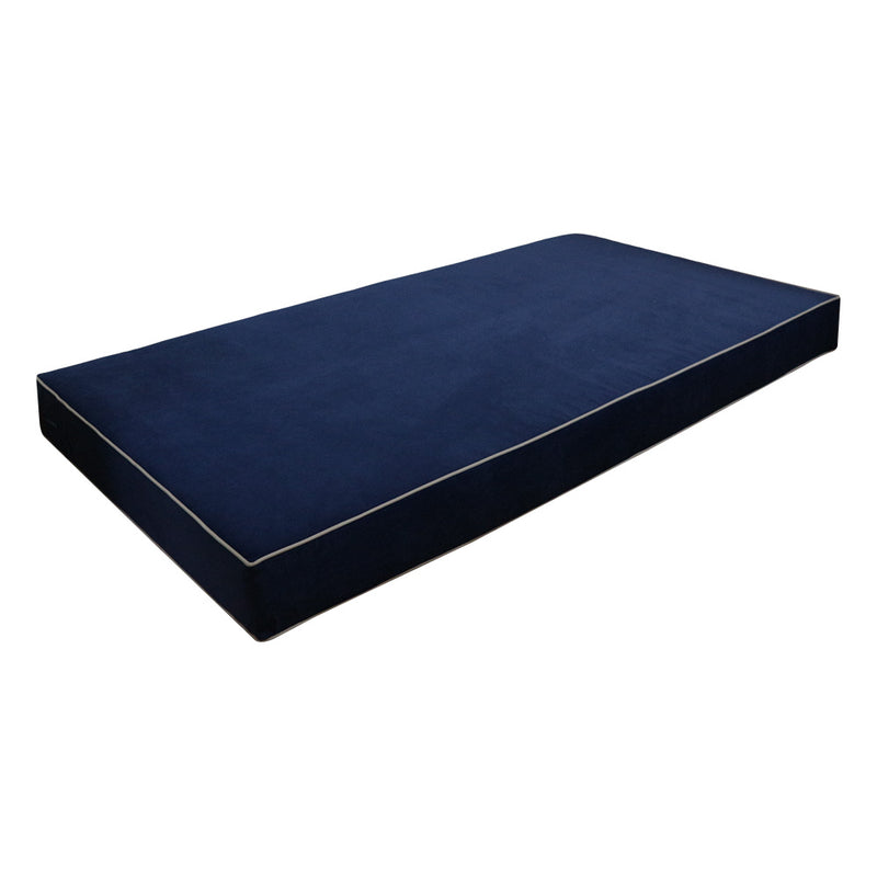 STYLE V4 - Velvet Indoor Daybed Mattress Bolster Backrest Cushion Pillow Complete Set