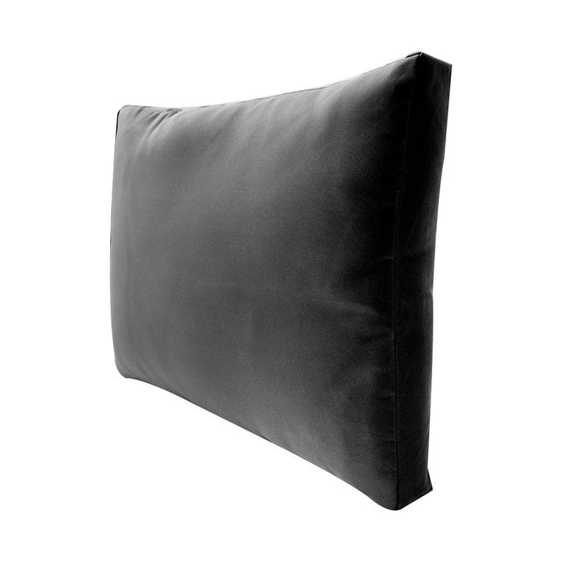 Outdoor Deep Seat Back Rest Bolster Cushion Insert and Slip Cover Set | LARGE SIZE |