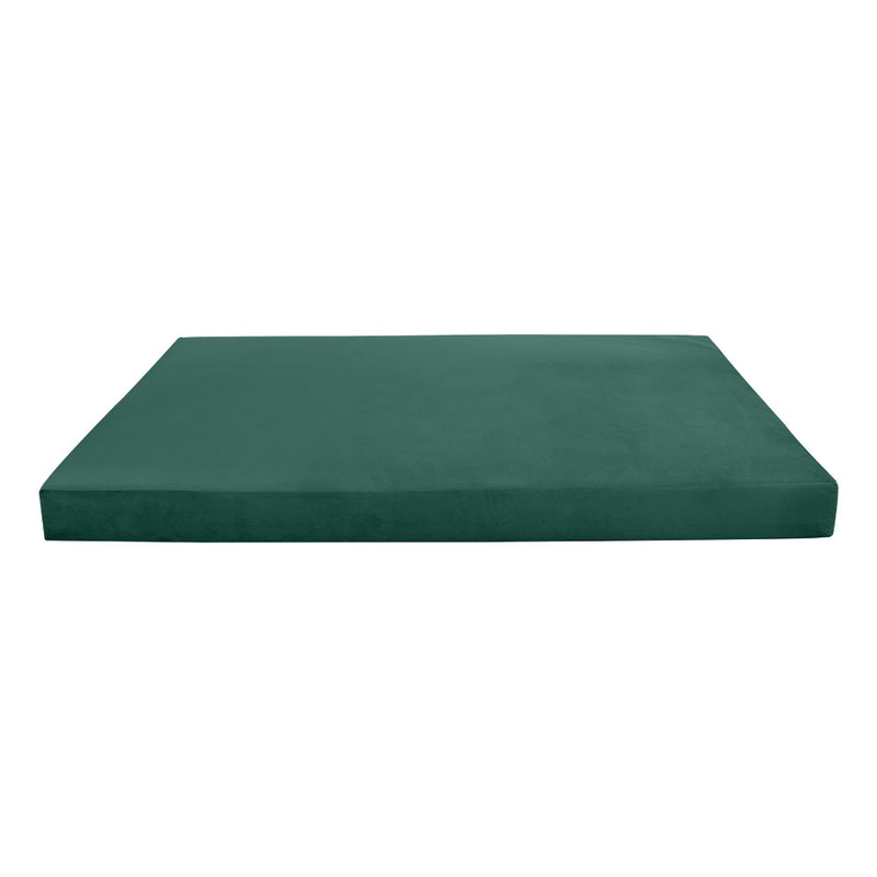 STYLE V4 - Velvet Indoor Daybed Mattress Bolster Backrest Cushion Pillow Complete Set