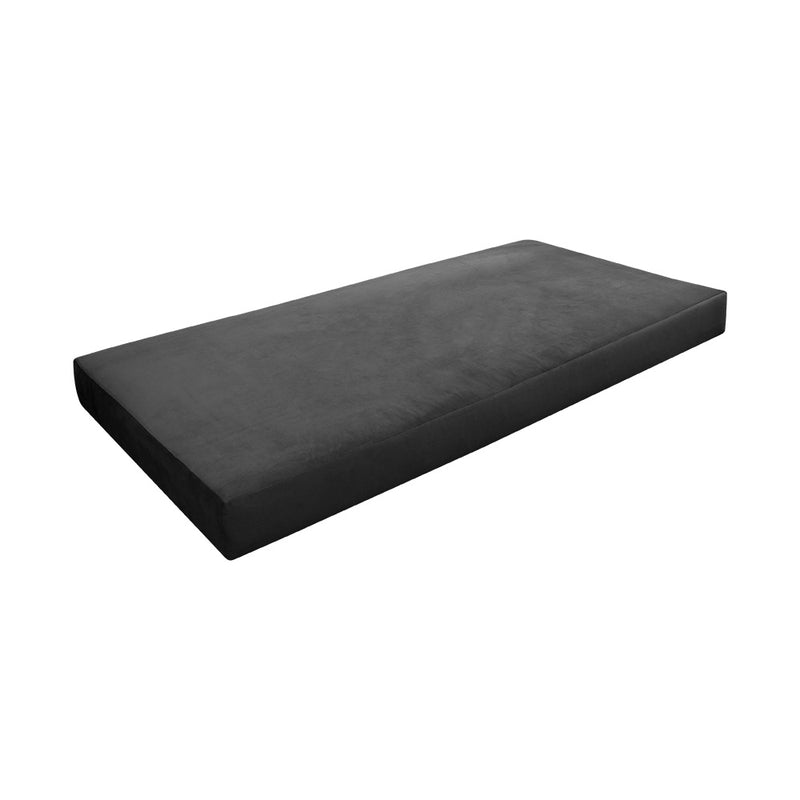 STYLE V4 - Velvet Indoor Daybed Mattress Bolster Backrest Cushion Pillow Complete Set