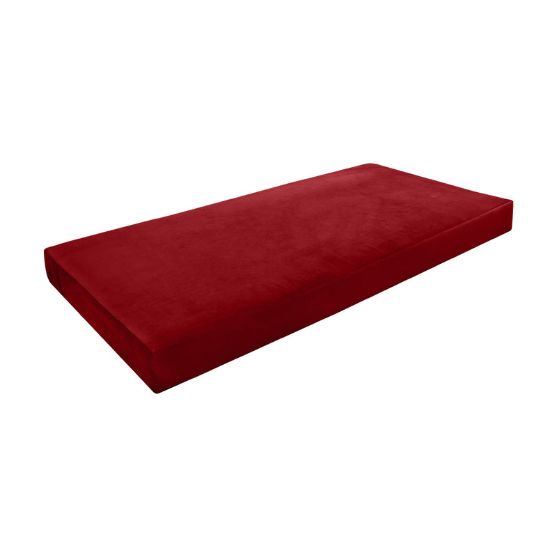 STYLE V4 - Velvet Indoor Daybed Mattress Bolster Backrest Cushion Pillow Complete Set